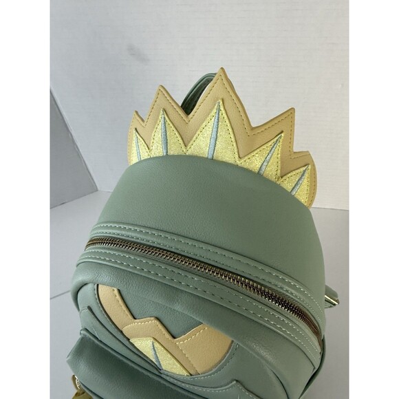 Disney Loungefly Princess Tiana & Frog Diecut Glitter Dress Mini Backpack main image 8